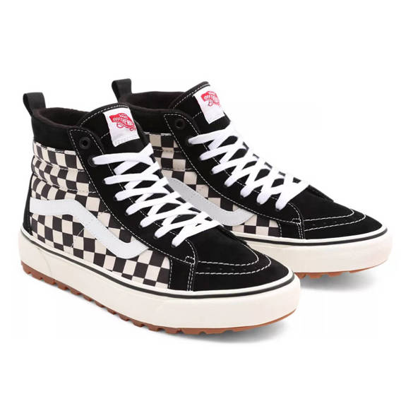VANS Sk8-Hi MTE-1 (black/white/checkerboard) shoes