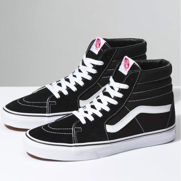 VANS Sk8 Hi (black/black/white) shoes